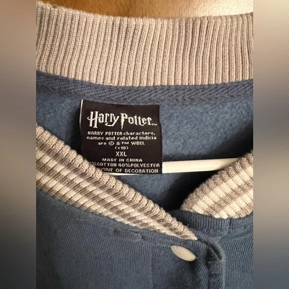 Harry Potter Womens Blue Ravenclaw House Licensed Varsity Jacket Size XL - Picture 3 of 4